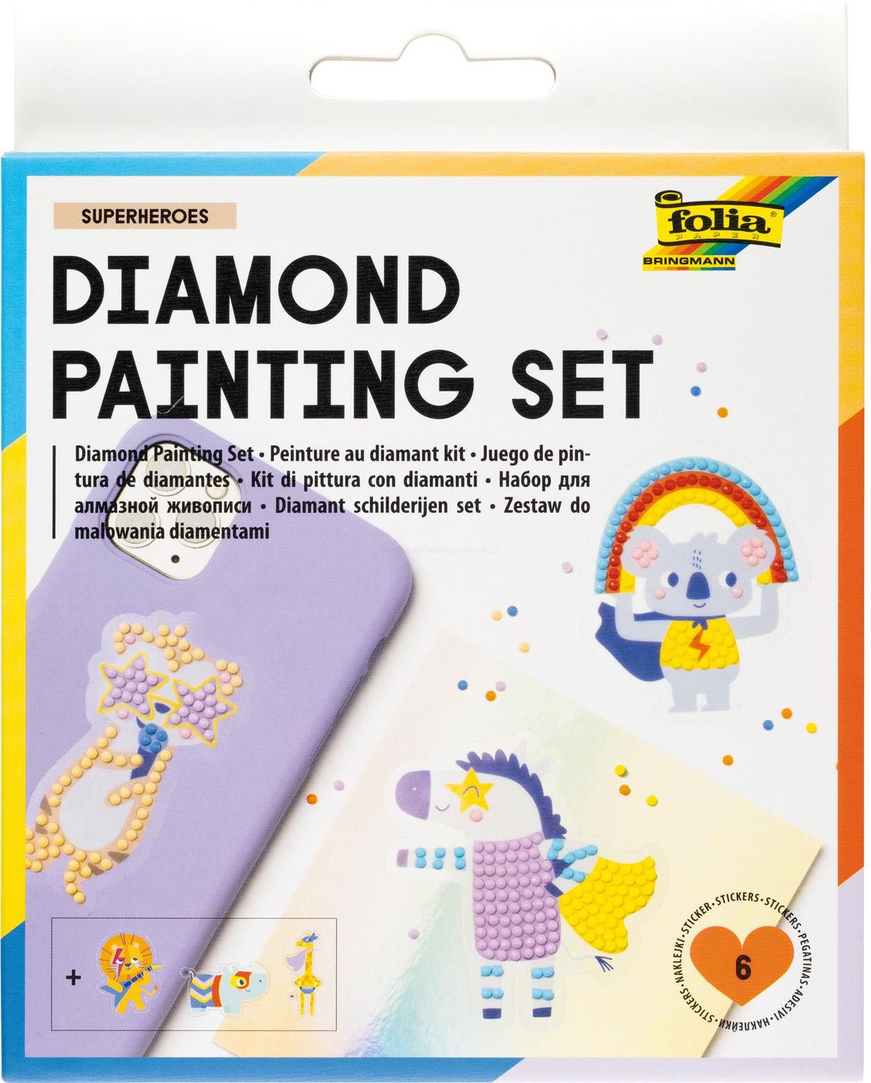 Diamond painting set - 950 kamínků - SUPER HRDINOVÉ