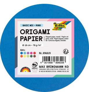 Origami papír o průměru 10 cm 500 archů v 10ti barvách