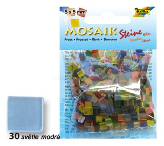 Mozaikové kamínky matné 5x5mm 700 kusů - SVĚTLE MODRÁ