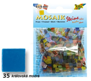 Mozaikové kamínky matné 5x5mm 700 kusů - KRÁLOVSKÁ MODRÁ